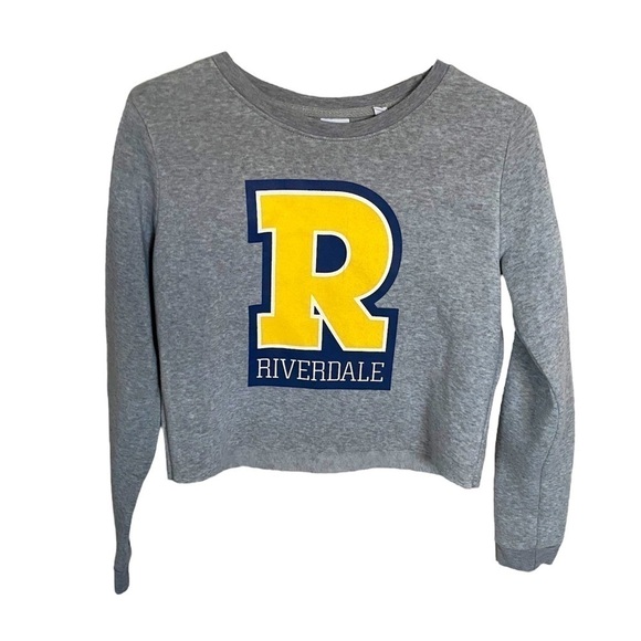 ARDENE Riverdale Cropped Gray Sweatshirt with Riverdale Logo size XS - Picture 1 of 12